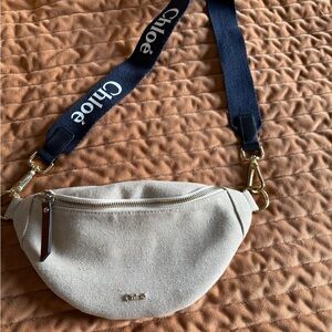 Cream Canvas Belt Bag